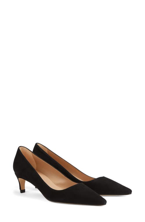 Shop Lk Bennett Ava Pointed Toe Kitten Heel Pump In Black