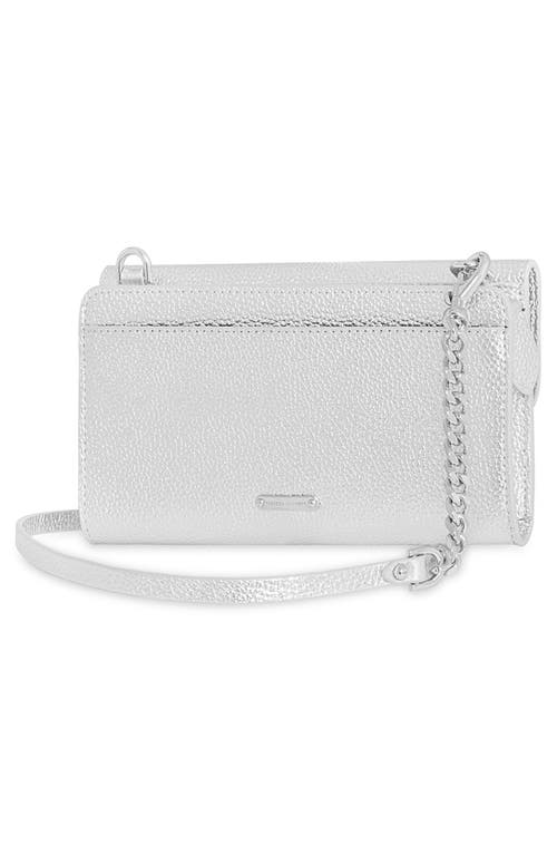 Shop Rebecca Minkoff Megan Wallet On A Chain In Silver