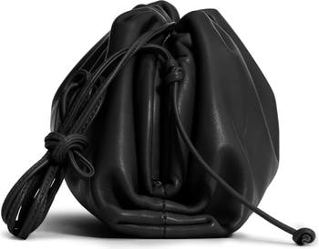 Bottega Veneta // Brown Leather Mini Pouch Crossbody Bag – VSP