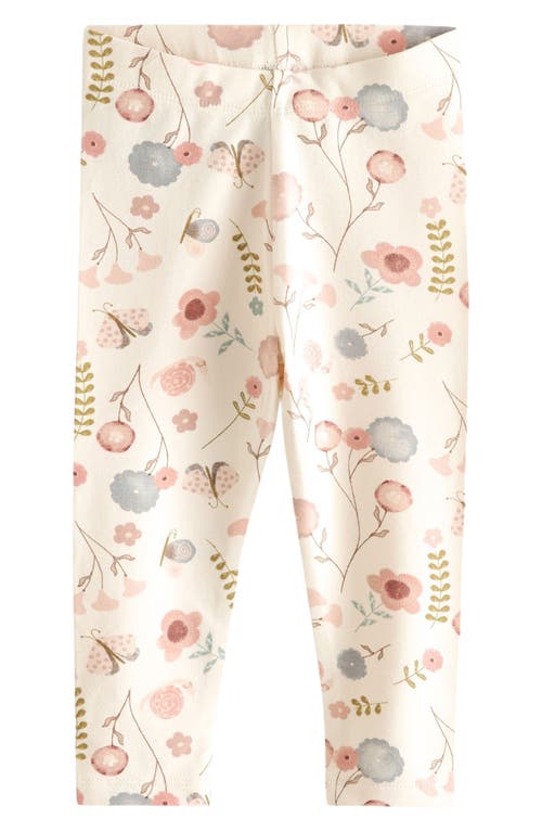 Shop Next Kids' Assorted 4-pack Stretch Cotton Leggings In Pink