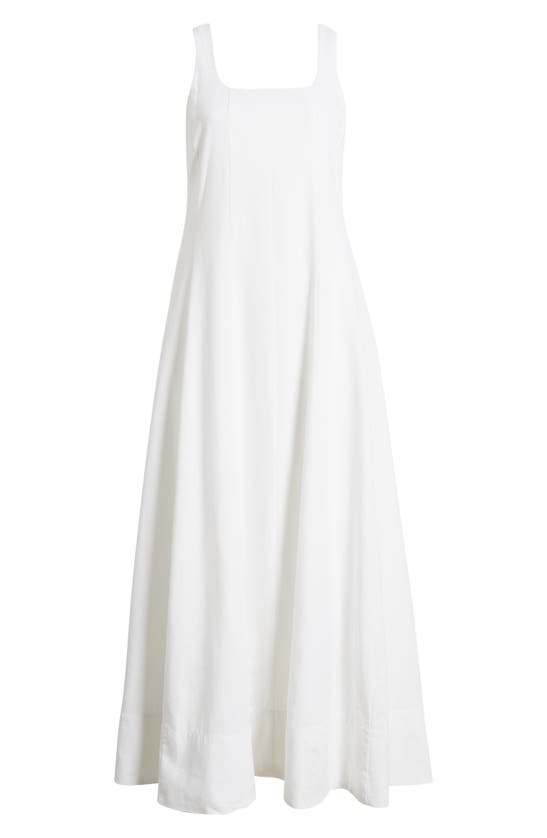Shop Halogen Linen Blend Maxi Dress In Bright White