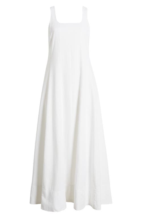 halogen(r) Linen Blend Maxi Dress in Bright White