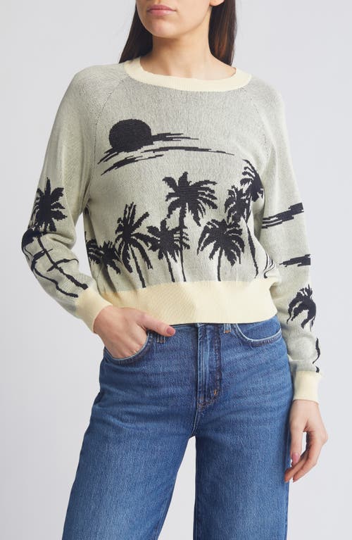 The GREAT. Palm Cotton Sweater Black at Nordstrom,