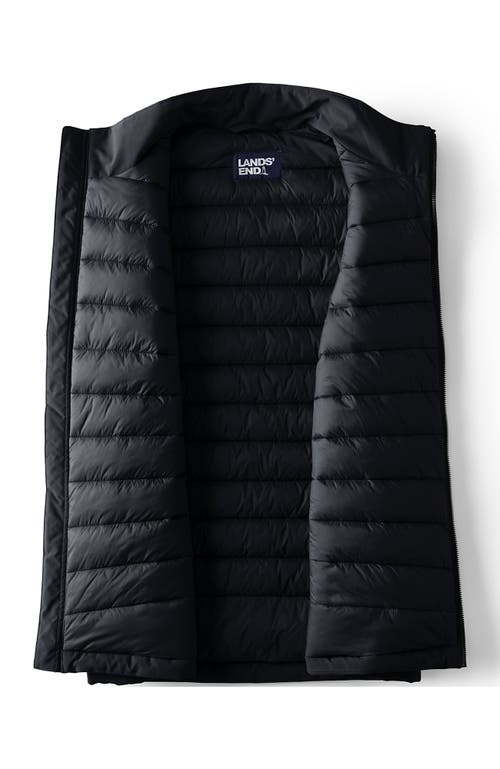 Shop Lands' End Non-quilted Insulated Commuter Vest In Black