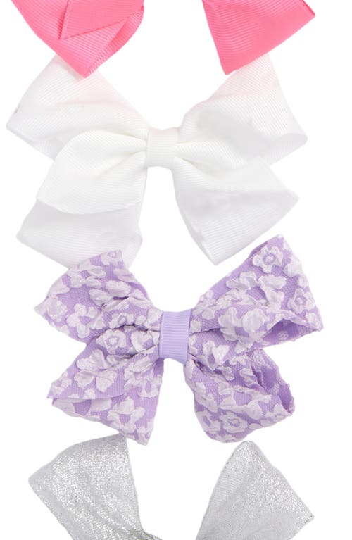 Shop Capelli New York Kids' Assorted 8-pack Bow Clips In Pink Combo