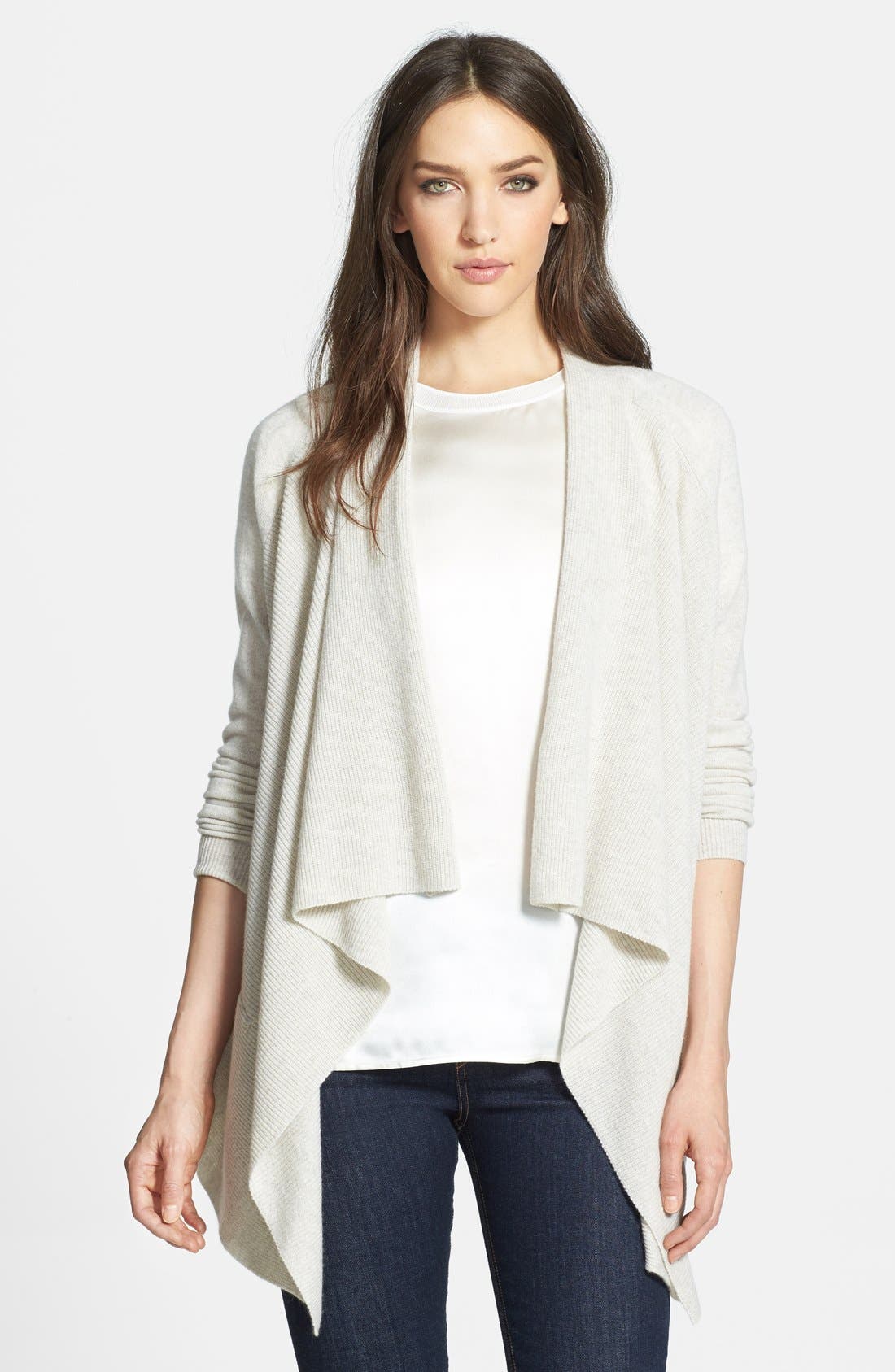 vince drape front cardigan