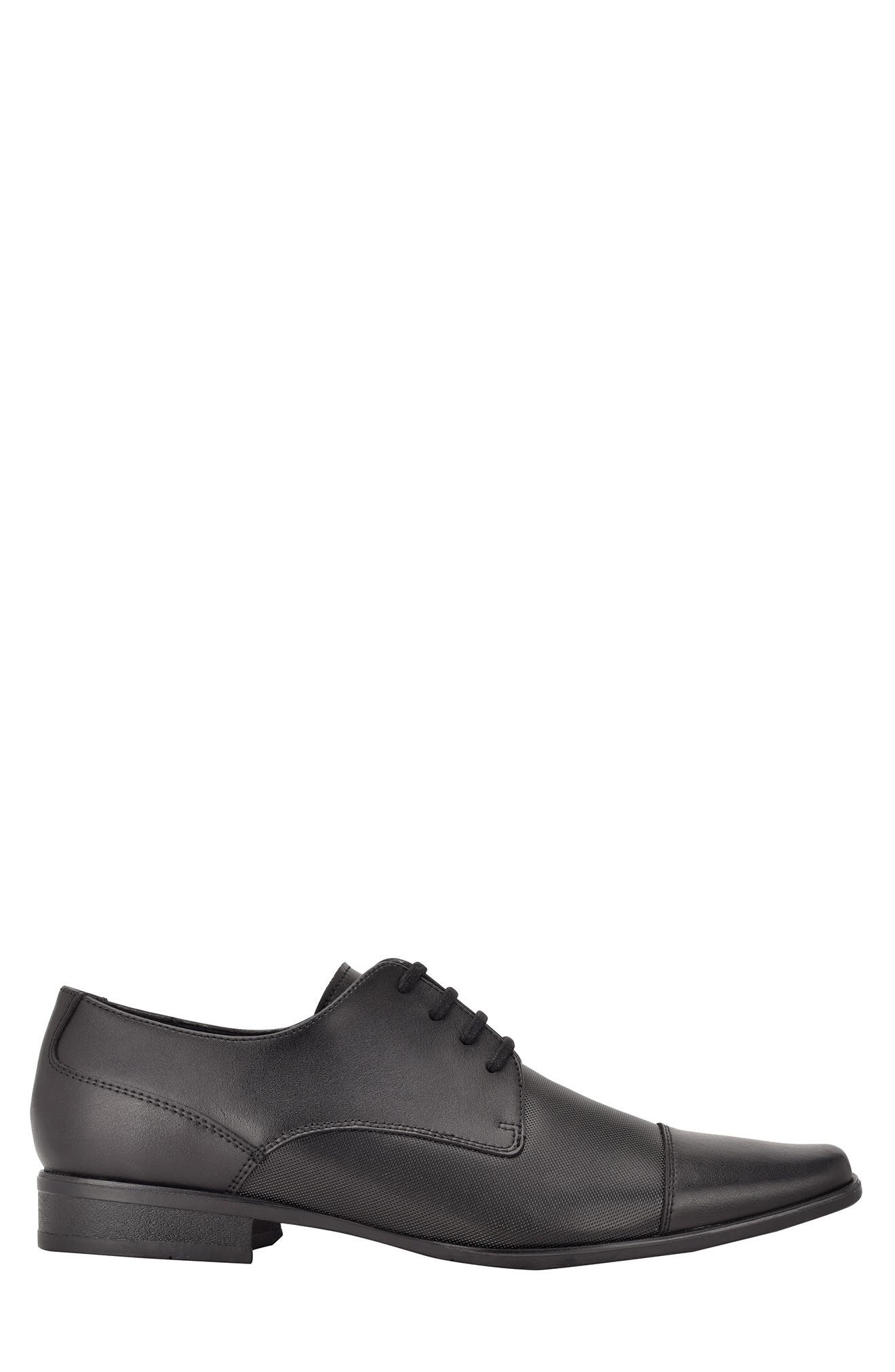 Calvin Klein Bram Leather Derby, Alternate, color, BLKLE