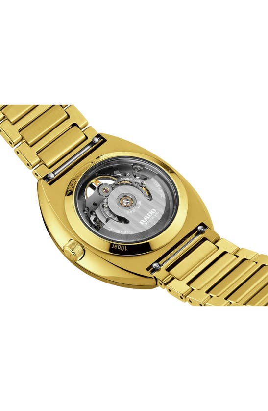 Shop Rado Diastar Original Skeleton Open Heart Automatic Ceramic Bracelet Watch, 38mm<br /><br />open Heart Au In Gold Yellow