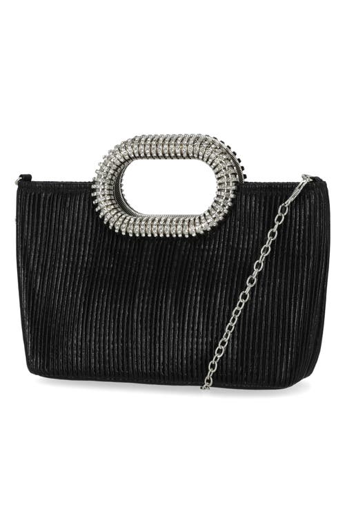 Shop Jessica Mcclintock Livy Pleated Clutch In Black