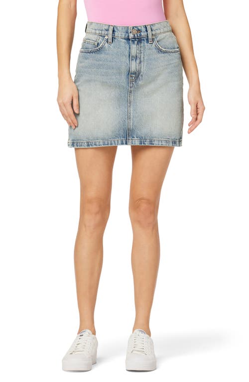 Hudson Jeans Curved Hem Denim Miniskirt in Sterling at Nordstrom, Size 26