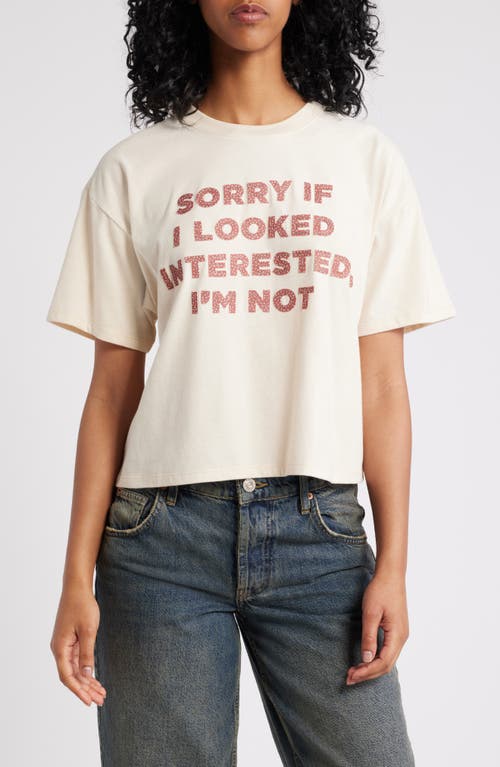 Shop Vinyl Icons Sorry Graphic Crop T-shirt In Off White