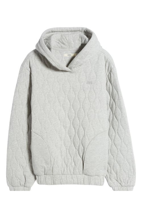 Shop Ugg(r) Chason Quilted Cotton Hoodie In Grey Heather