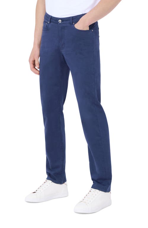 Shop Bugatchi Preston Straight Leg Five Pocket Pants In Navy