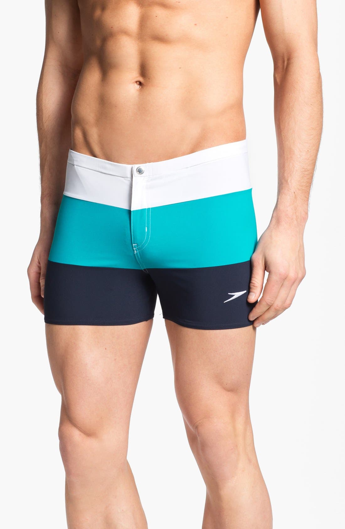 square cut swim trunks speedo