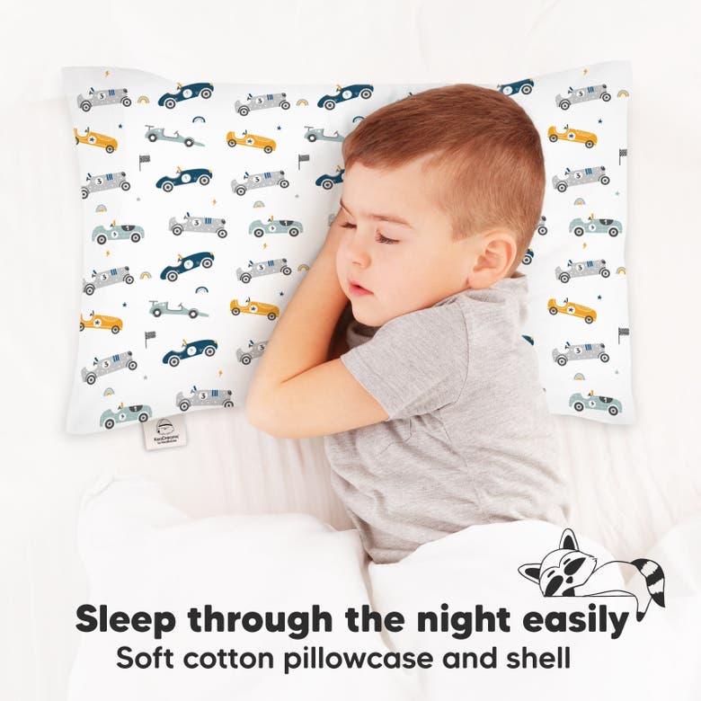 Shop Keababies Jumbo Toddler Pillow With Pillowcase In Racecar