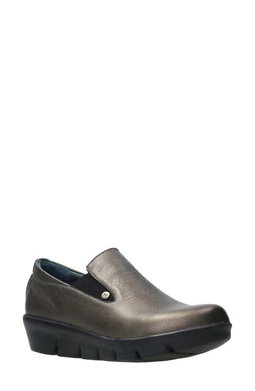 Wolky Mesita Wedge Slip-on Sneaker In Inox
