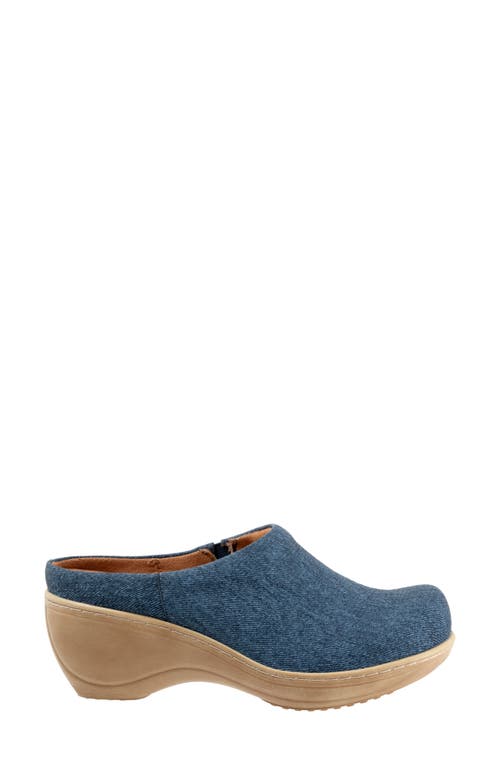 Shop Softwalk ® Madison Platform Mule In Blue Denim