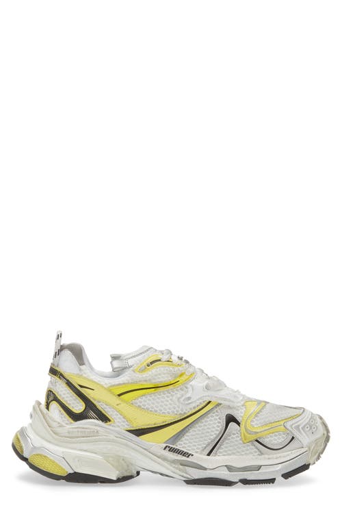 Shop Balenciaga Runner 2 Sneaker In White/yellow/black