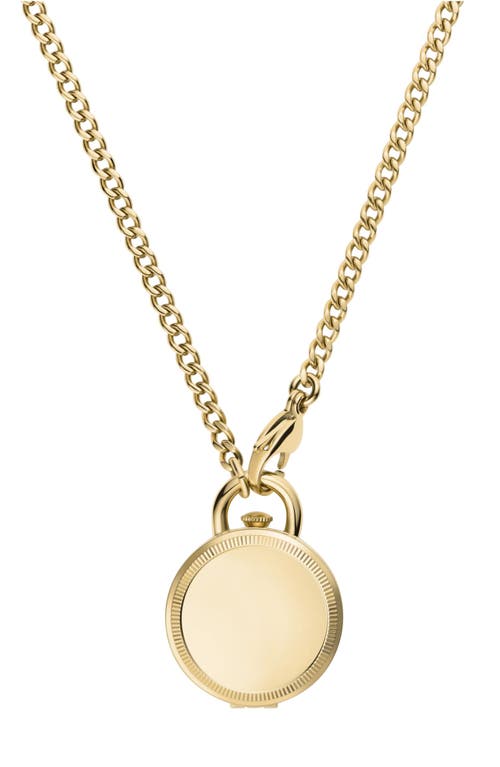 Fossil Jacqueline Watch Locket Necklace in Gold at Nordstrom
