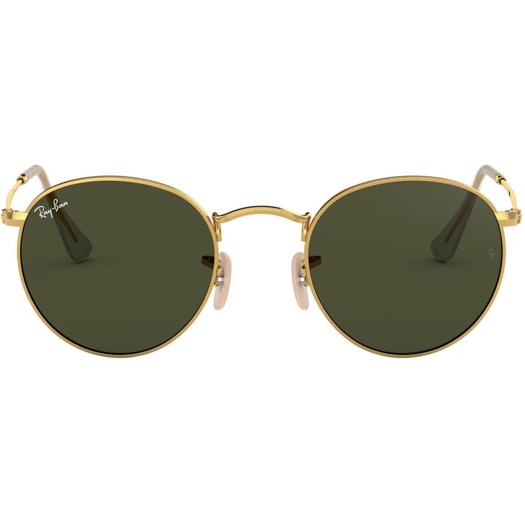 Ray Ban Ray-ban Icons 50mm Round Metal Sunglasses In Green