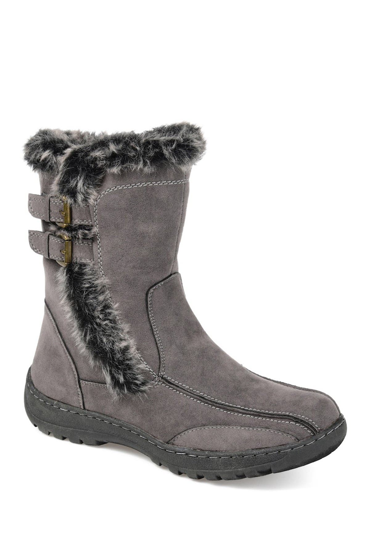 white fur lined boots