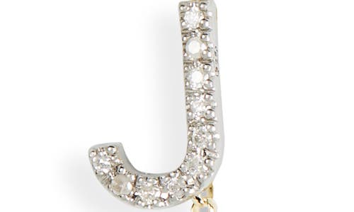 Meshmerise Bezel Diamond Initial Chain Necklace In Yellow-j