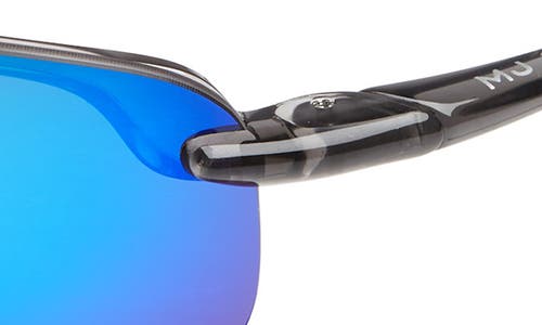 Maui Jim Ho'okipa 63mm Polarizedplus®2 Rectangular Sunglasses In Smoke Grey/blue Hawaii
