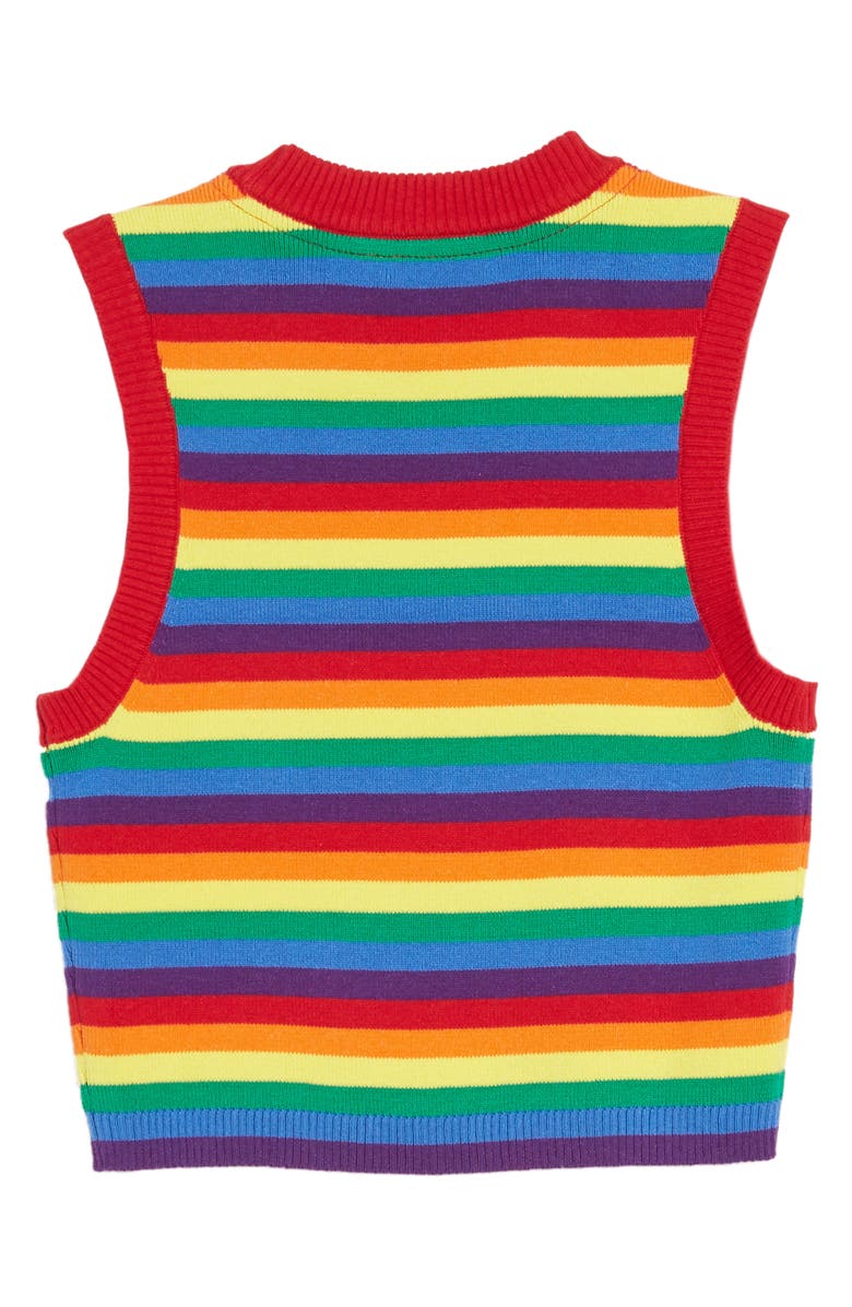 BP. Be Proud by BP. Gender Inclusive Stripe Crop Sweater Tank, Alternate, color, 