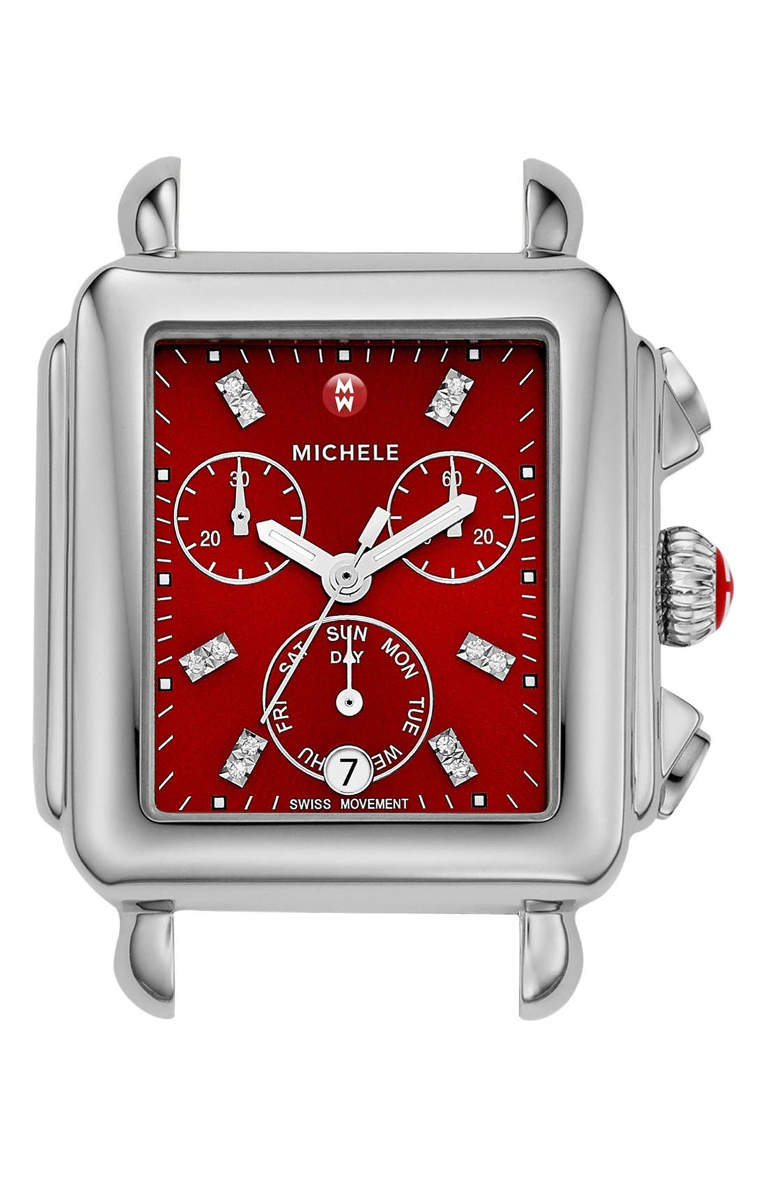 MICHELE 'Deco' Diamond Dial Watch Case, 33mm Nordstrom