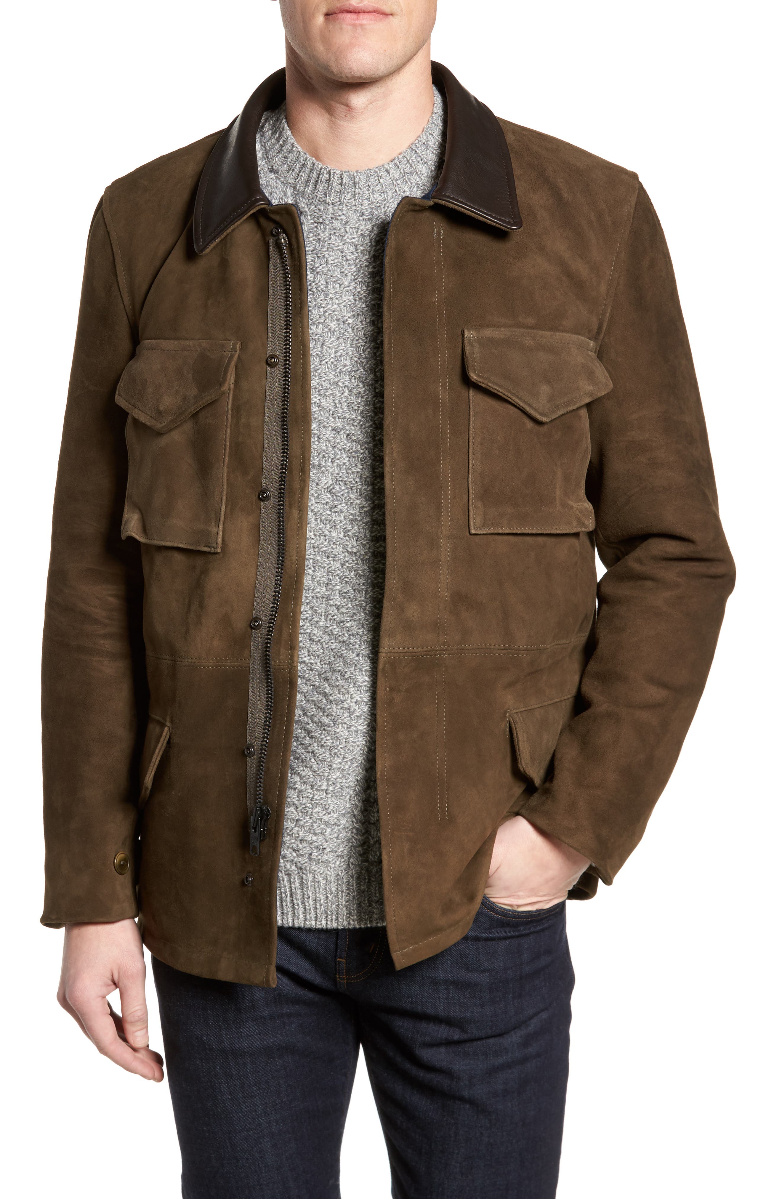 Schott NYC Suede M51 Field Coat Nordstrom