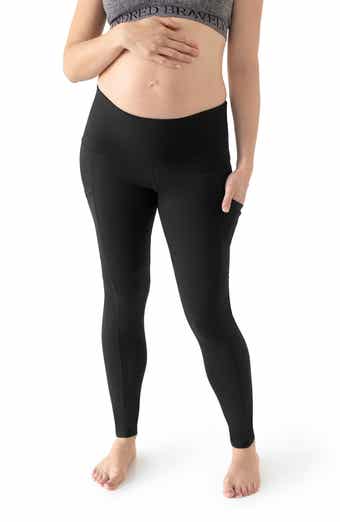 Blanqi Everyday Maternity Belly Support Crop Leggings In Black