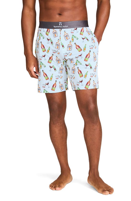 Shop Tommy John Second Skin Lounge Shorts In Spirits Of Dad