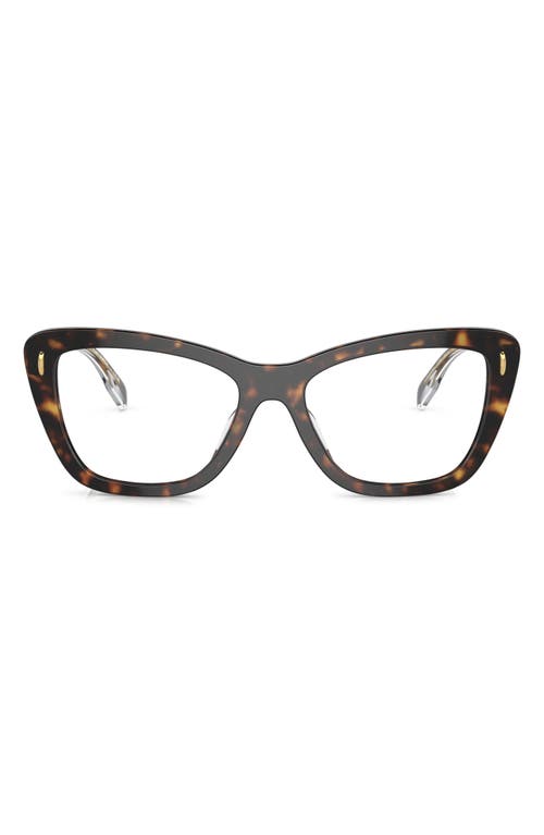 Tory Burch 53mm Butterfly Optical Glasses in Dark Tortoise at Nordstrom