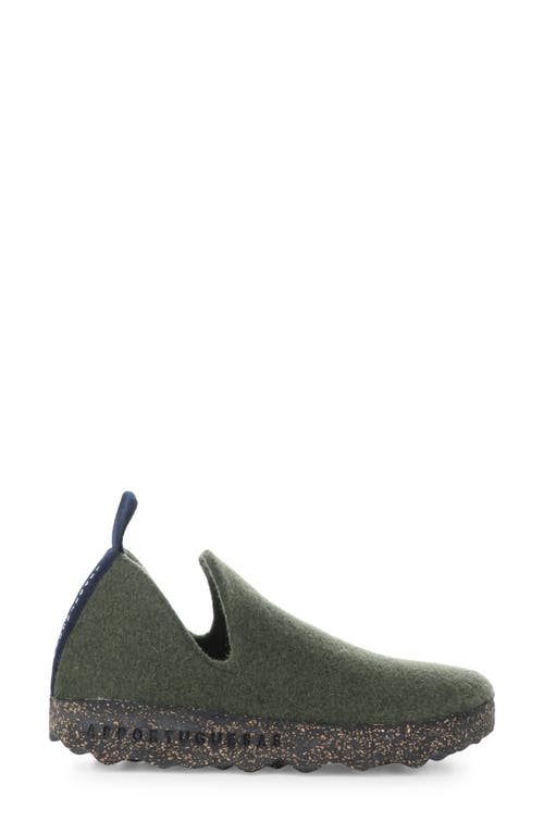 Shop Asportuguesas By Fly London City Sneaker In 041 Military Green Tweed/felt