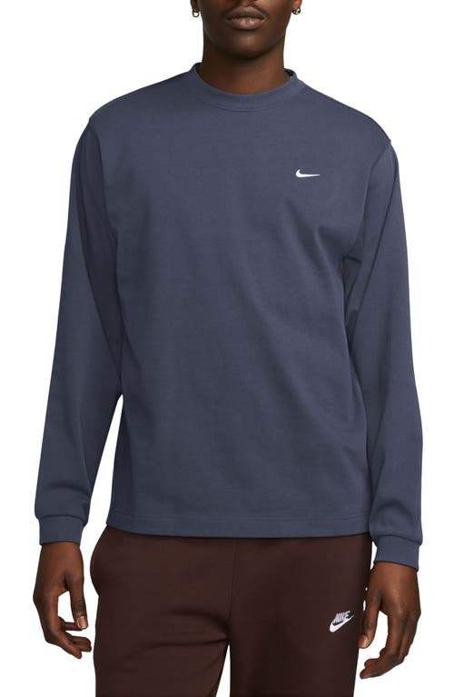 Nike Solo Swoosh Long Sleeve T-shirt In Blue