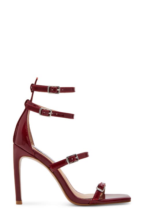 Shop Steve Madden Senna Ankle Strap Sandal In Red Patent