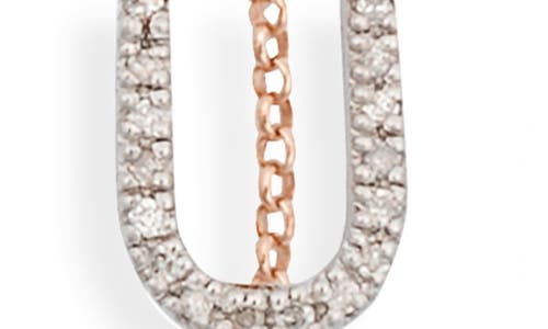 Meshmerise Diamond Initial Bezel Bracelet In Rose-u