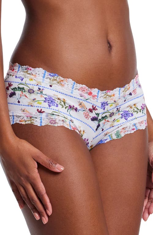 Shop Hanky Panky Floral Print Supima® Cotton Boyshorts In Flower Crown