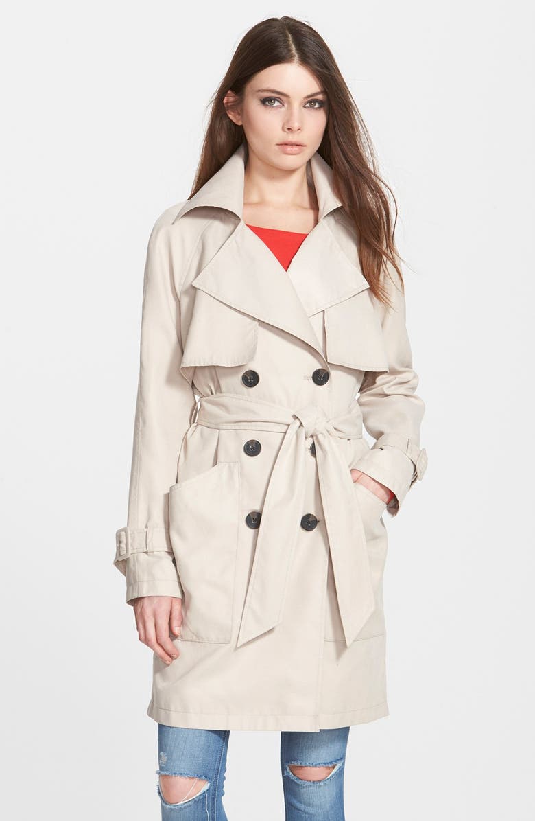 BCBGeneration Patch Pocket Double Breasted Trench Coat | Nordstrom