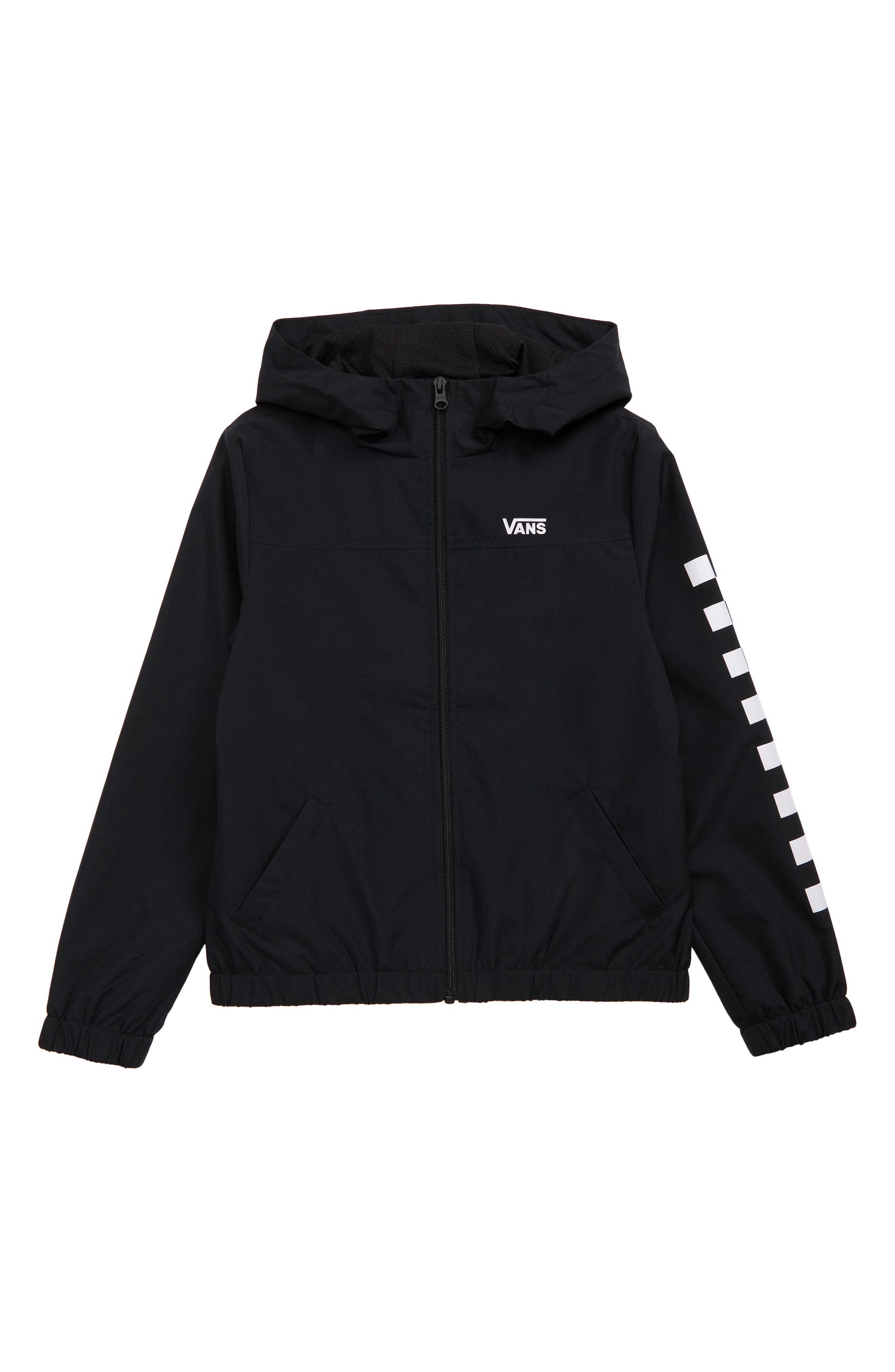 vans kastle black windbreaker jacket