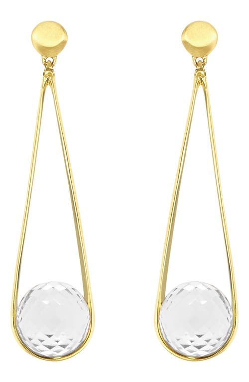Dean Davidson Ipanema Drop Earrings In Crystal Quartz/gold