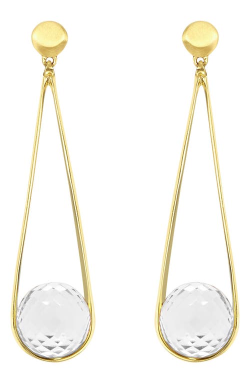 Dean Davidson Ipanema Drop Earrings In Crystal Quartz/gold