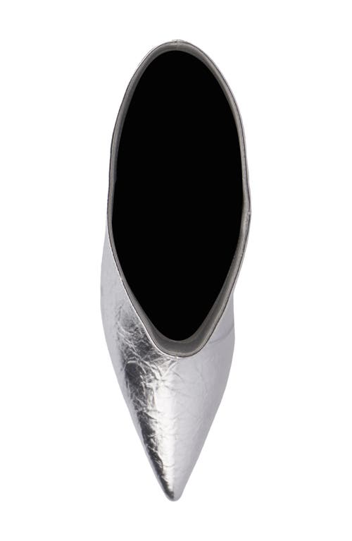 Olivia Miller Mars Knee High Boot In Silver