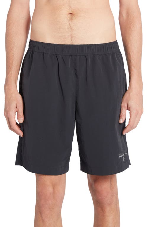 Moncler Logo Swim Trunks Black at Nordstrom,