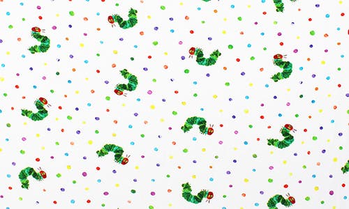 L'OVEDBABY L'OVEDBABY X THE VERY HUNGRY CATERPILLAR FITTED ORGANIC COTTON CRIB SHEET