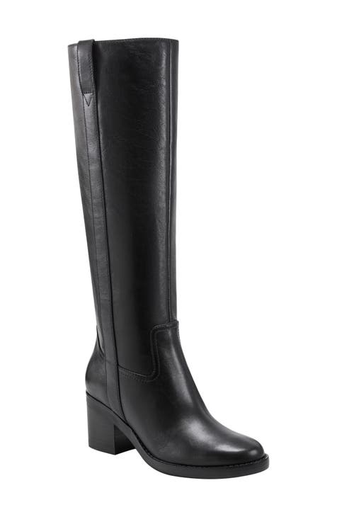 Free People Brayden Tall Boots in Black Leather Size 36