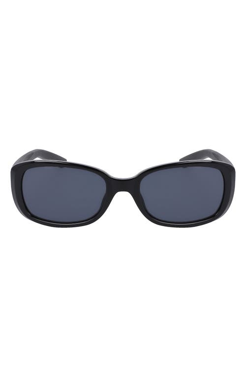 Shop Nike Epic Breeze 135mm Rectangular Sunglasses In Black/dark Grey