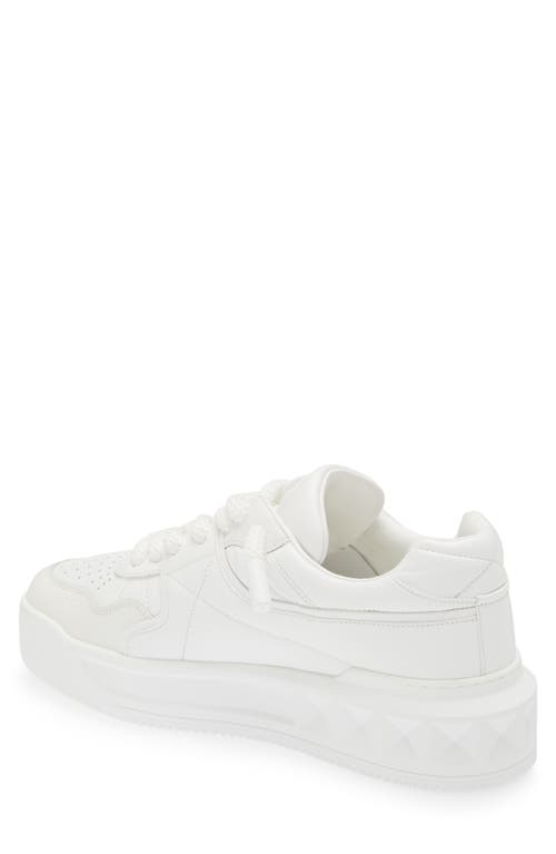 Shop Valentino Garavani One Stud Xl Sneaker In 0bo- Bianco