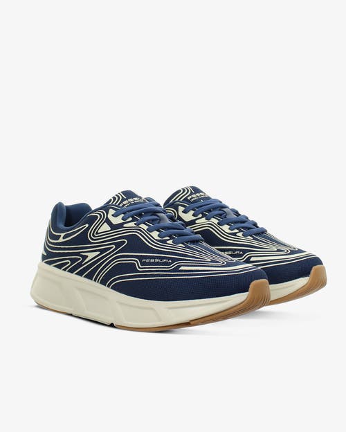 Fessura Walk 01 Sneaker In Navy-milk