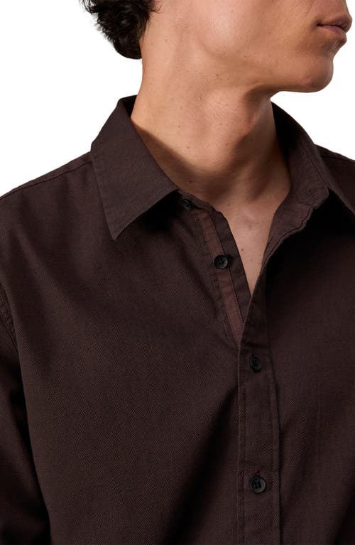 Rag & Bone Tomlin Cotton Dobby Button-up Shirt In Maroon